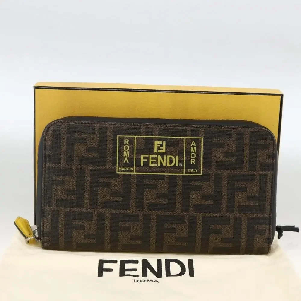 Fendi Zucca Long Wallet Black